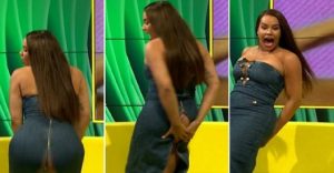 Πήγε να κάνει twerking και άνοιξε στα δύο το φόρεμά της ζωντανά στην τηλεόραση…