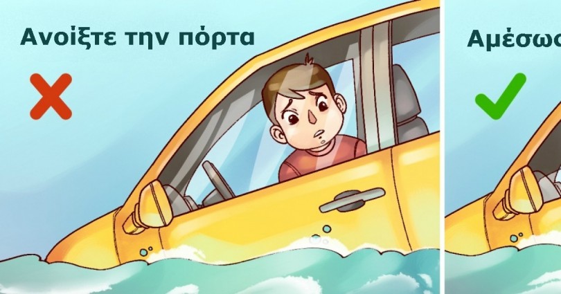 Δείτε τι πρέπει να κάνετε για να βγείτε ζωντανοί από ένα αυτοκίνητο που βυθίζεται
