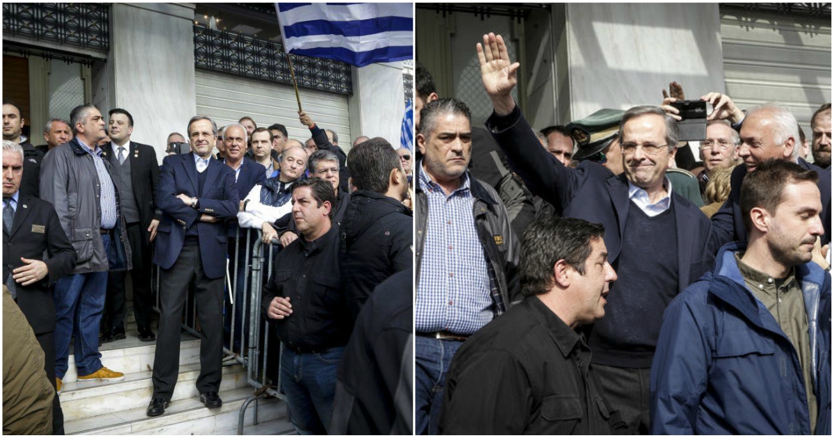 Στο συλλαλητήριο αποθεώθηκε ο βουρκωμένος Αντώνης Σαμαράς: «Είμαι συγκινημένος»