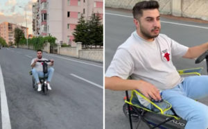 Μια… πολύ χαλαρή βόλτα με σκούτερ