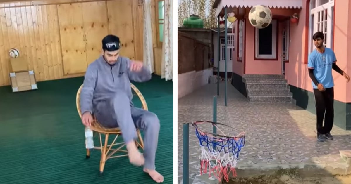 Απίθανα κόλπα με μια μπάλα ποδοσφαίρου